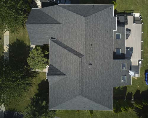 GAF Residential Roof - aerial view